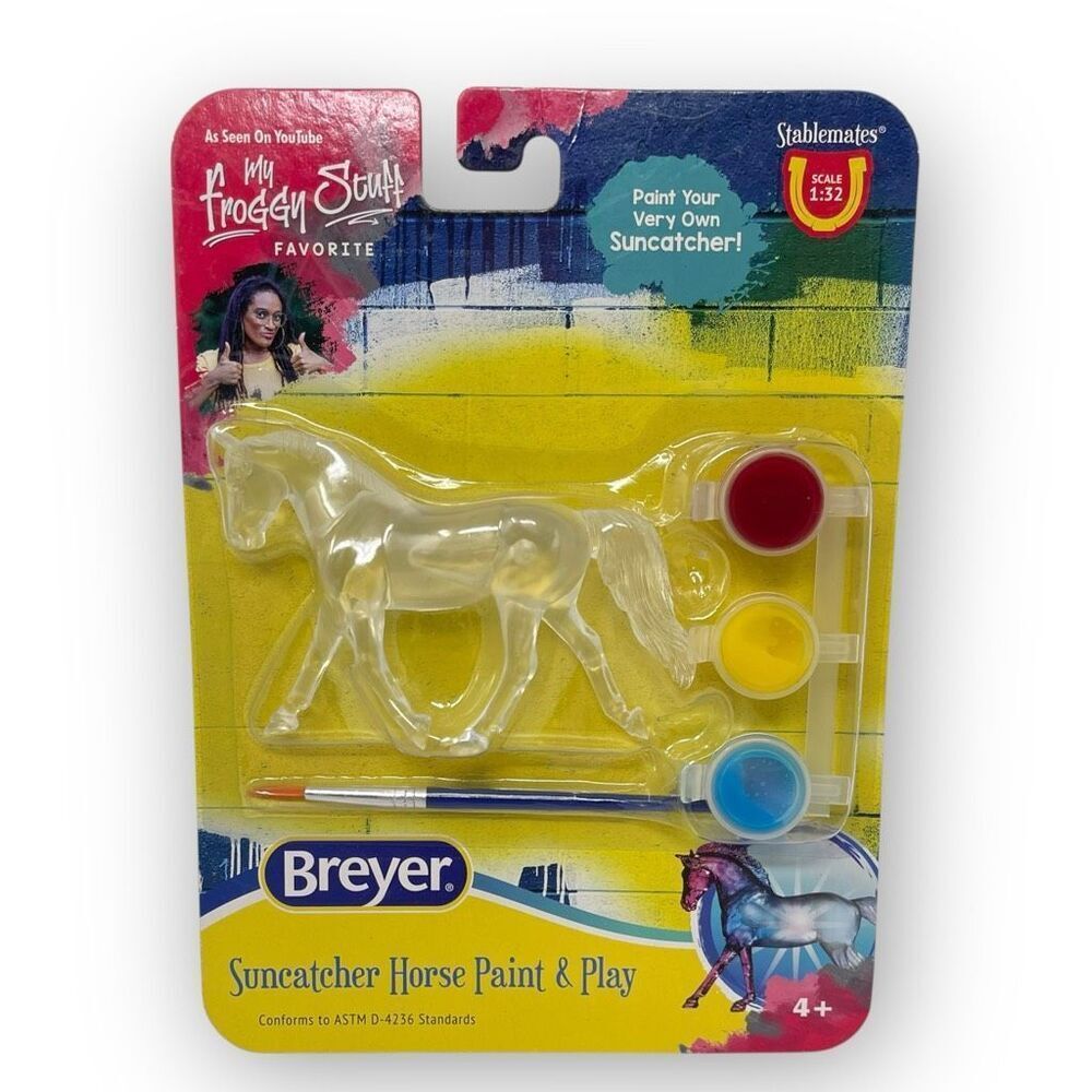 Breyer Suncatcher Unicorn Paint & Play Set Walking Thoroughbred Horse DIY New